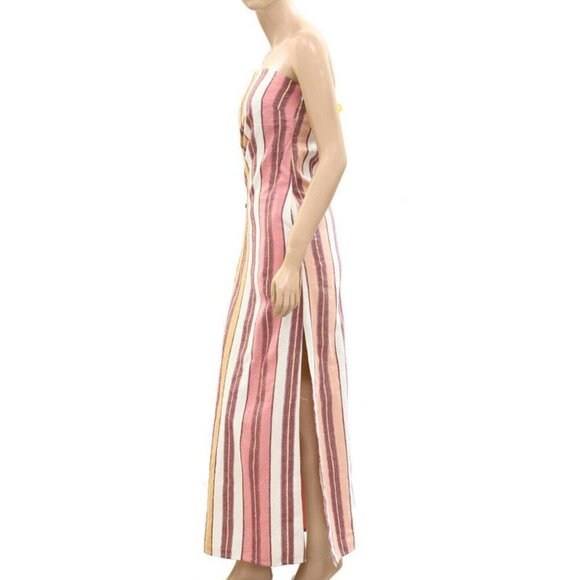 Ilio Nema Dione Naxos Stripe Strapless Maxi Long Dress Tube Printed S New - Picture 3 of 6